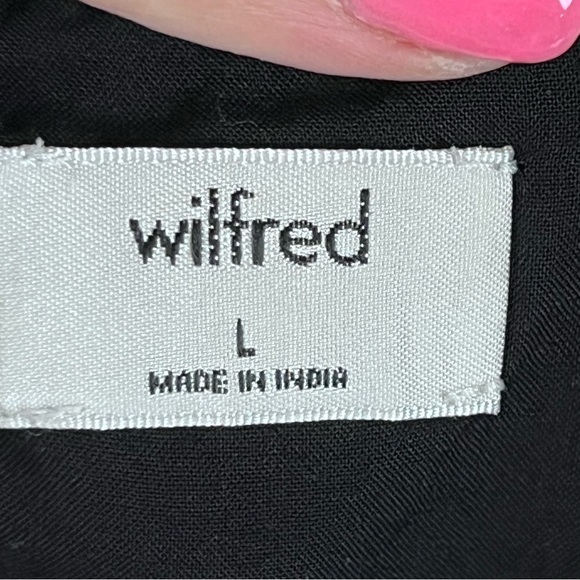 Wilfred Aritzia Dress Womens Large Mini Babydoll Tiered Ruffle Lace Goth Black - Picture 5 of 13